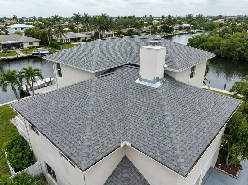 Aventura waterfront home roof before and after leak repair and flashing replacement
