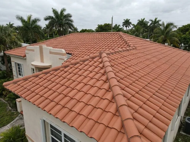 Miami Beach historic Art Deco home roof before and after restoration